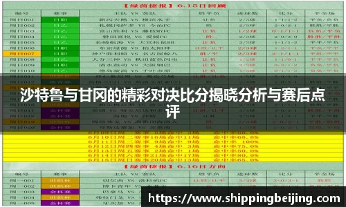 沙特鲁与甘冈的精彩对决比分揭晓分析与赛后点评